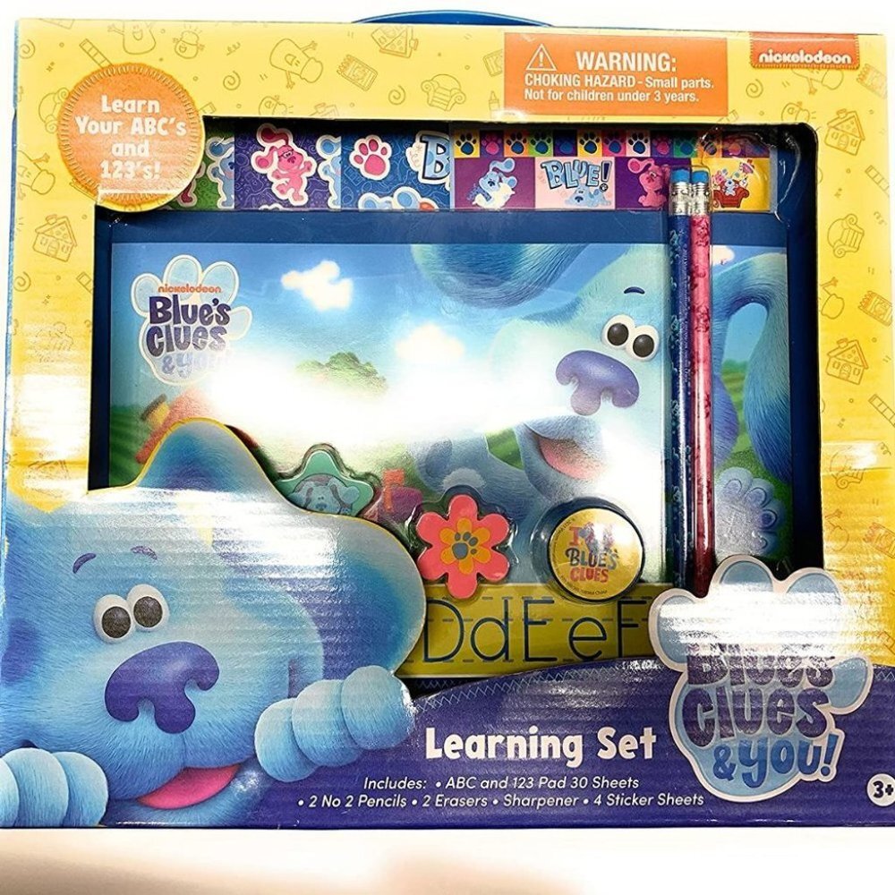 Blue's Clues Learning Set Stickers, ABC & 123 Writing Sheets, & Pencils